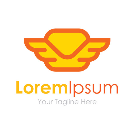 Golden angel wings global symbol concept elements iconのイラスト素材