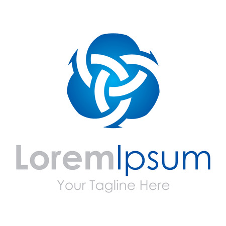 Abstract strange  circles blue element icons businessのイラスト素材