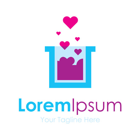 Love potion heart shape graphic design iconのイラスト素材