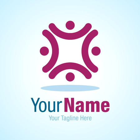 Happy family circle social graphic design  iconのイラスト素材