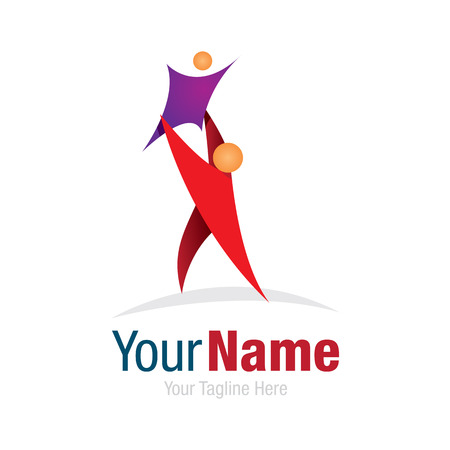 Loving parent and his child graphic design iconのイラスト素材