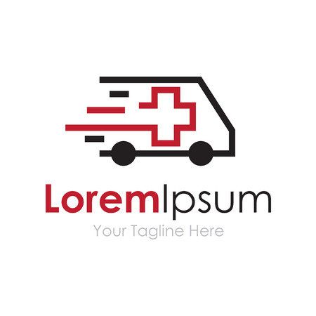Ambulance van vehicle speeding simple business icon のイラスト素材