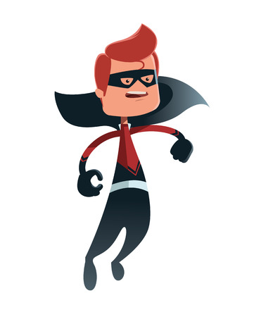 Super man masked hero vector illustration cartoon characterのイラスト素材