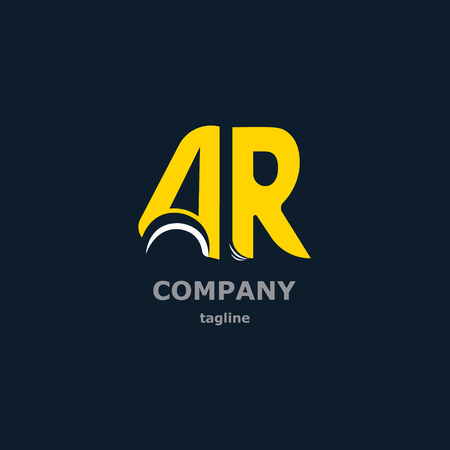 The letters A and R for the logo of the company. Vector illustrationのイラスト素材