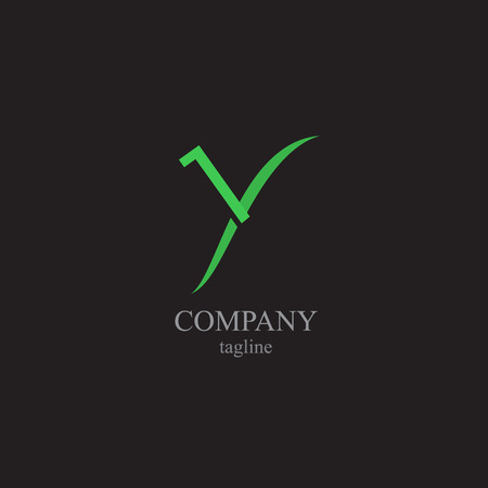 The letter Y for the logo of the company. Vector illustration of the alphabetのイラスト素材