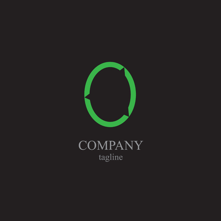 The letter O for the logo of the company. Vector illustration of the alphabetのイラスト素材