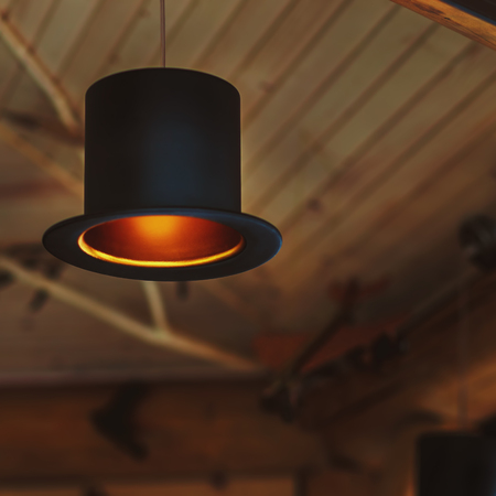 Original lamp in mini bar