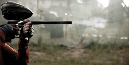 Shot from a paintball markerの写真素材