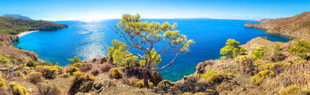 Beautiful Aegean Sea, Turkey. Panorama, high resolution.の写真素材