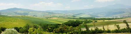 Picturesque Tuscany landscape (panorama)の写真素材