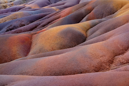 Chamarel seven coloured earths on Mauritius islandの写真素材
