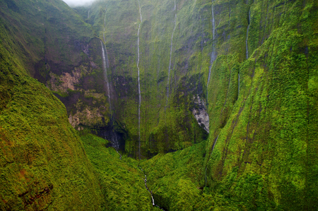 Mount Waialeale known as the wettest spot on Earth, Kauai, Hawaiiの写真素材