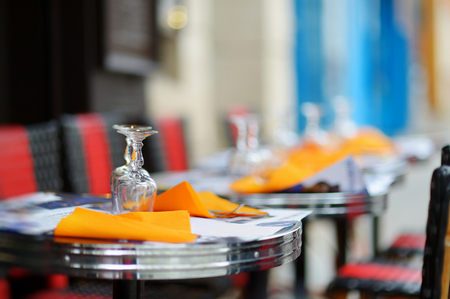 Cozy outdoor cafe in Paris, Franceの写真素材