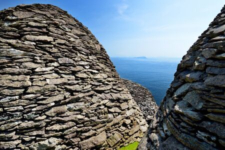 Skellig Michael or Great Skellig, home to the ruined remains of a Christian monastery. Inhabited by...