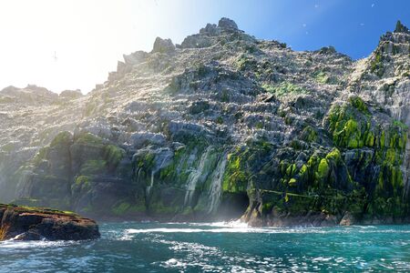 Little Skellig Island, home to many various seabirds and the second largest gannets colony in the...