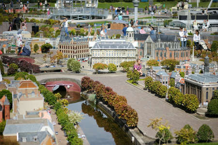 THE HAGUE, NETHERLANDS - AUGUST 2011: General view of Madurodam miniature park, The Hague, Netherlands, Holland.のeditorial素材