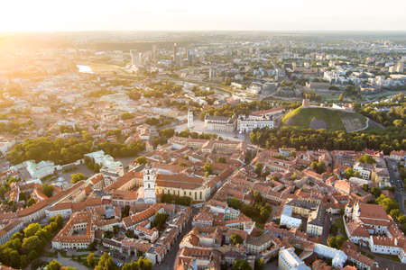 Aerial view of Vilnius Old Town, one of the largest surviving medieval old towns in Northern Europe.