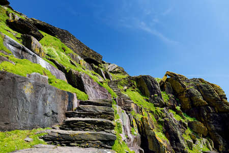 Skellig Michael or Great Skellig, home to the ruined remains of a Christian monastery. Inhabited by...