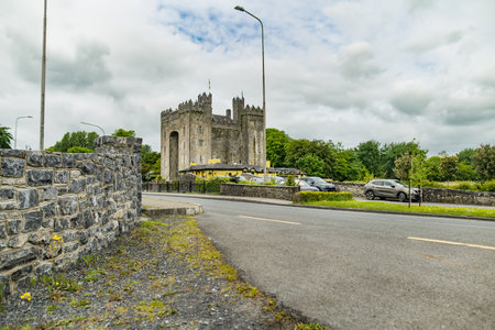 Bunratty Castle, large 15th-century tower house in County Clare, located in the center of Bunratty village, between Limerick and Ennis towns, Ireland.の写真素材