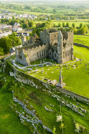 The Rock of Cashel, also known as Cashel of the Kings and St. Patrick's Rock, a historic site located at Cashel, County Tipperary. One of the most famous tourist attractions in Ireland.の写真素材
