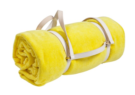 Beach towel, isolated on whiteの写真素材