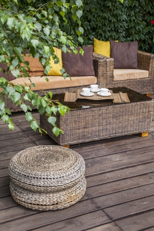 Summer terraceの写真素材