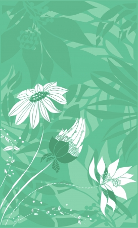 Floral illustration, hand-drawn, vector のイラスト素材