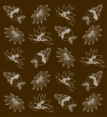 Floral illustration, hand-drawn, vector のイラスト素材