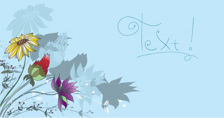 Floral illustration, hand-drawn, vector のイラスト素材