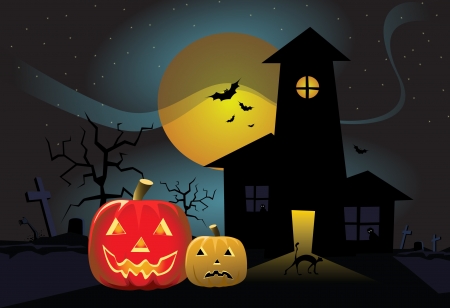 Halloween, vector illustrationのイラスト素材