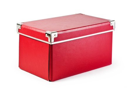 Red box on white background の写真素材