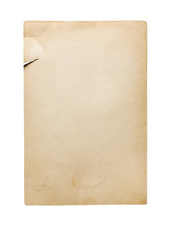 Old paper texture, isolated on whiteの写真素材