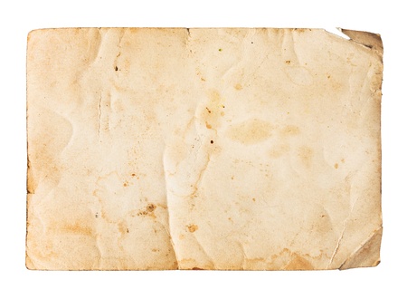 Old paper texture, isolated on whiteの写真素材