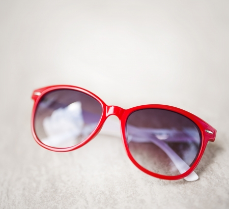Red sunglasses の写真素材