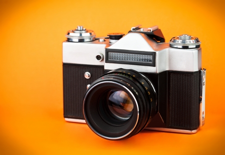 Vintage old film photo-cameraの写真素材