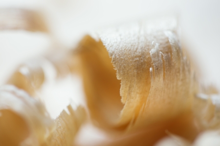 Closeup view of wooden shavings の写真素材