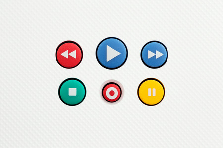 Media player buttonsの写真素材