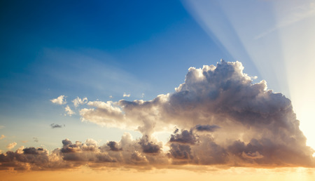 Dramatic Cloudscape Area with Ray of Light