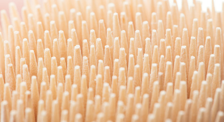 Toothpicks in the bank close up photo