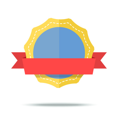 Flat style badge icon. Vector badge, simple style design.のイラスト素材