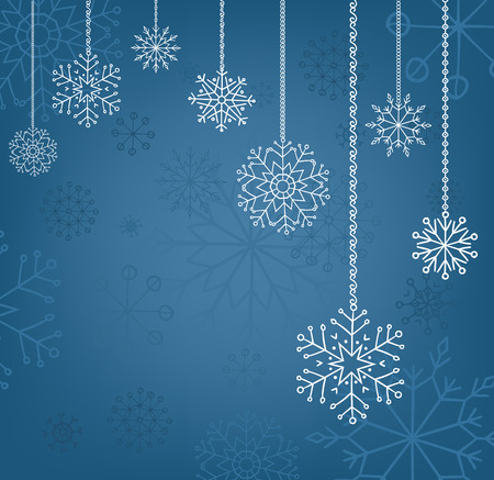 Snowflakes background, christmas and new year decoration for your design.のイラスト素材