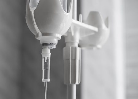 Medical drop counter close up photo, medical aid conceptの写真素材