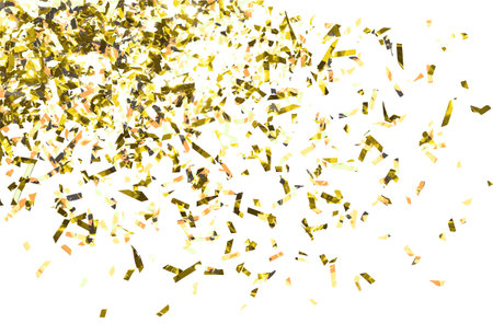 Golden confetti, party background. Vector illustration.のイラスト素材