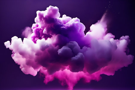 A mystical purple violet cloud. Generative AIの素材