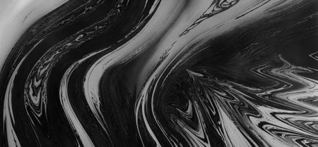 Abstract black and white Fluid art. Ink in the water. Generative AIの素材