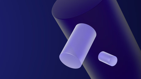 Abstract 3D render. Modern simple design template for any type of internet technology, data storage service, network computing, blockchain.の写真素材