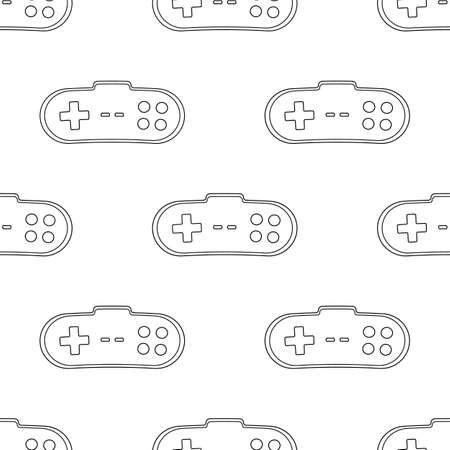 Video game controller background Gadgets and devices seamless pattern vector Eps10のイラスト素材