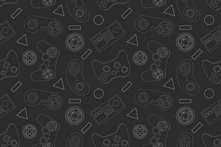 Video game controller background Gadgets and devices seamless pattern vector Eps10のイラスト素材