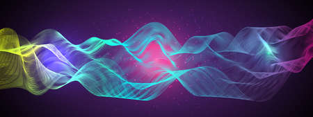 abstract wavy lines modern vector backgroundのイラスト素材