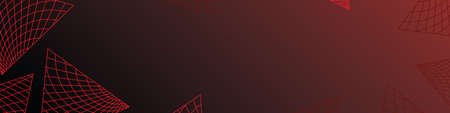 Abstract colored triangles pattern New Retro Wave illustration on dark background. Modern vector...
